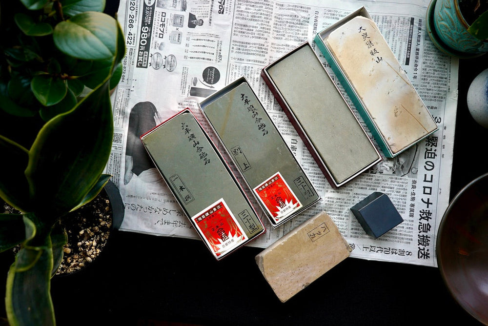 Natural Japanese water stones
