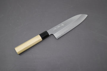 Sakai Kikumori Nakagawa Stainless Clad W1 Santoku 180mm