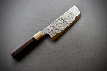 Sakai Kikumori Minamo ATS Damascus Nakiri 180mm