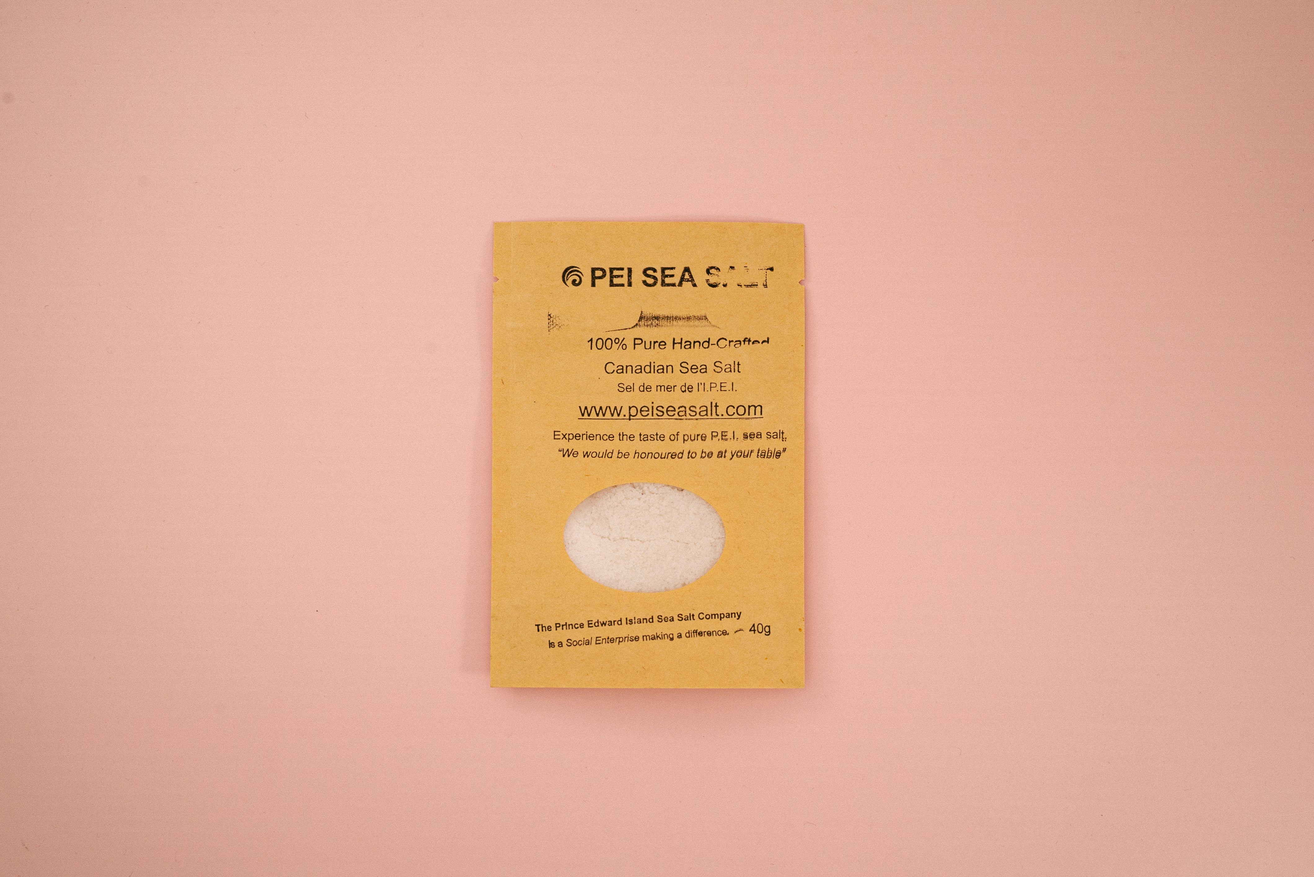40g pouch of Pure Sea Salt - Prince Edward Island Sea Salt Company - Thecooksedges