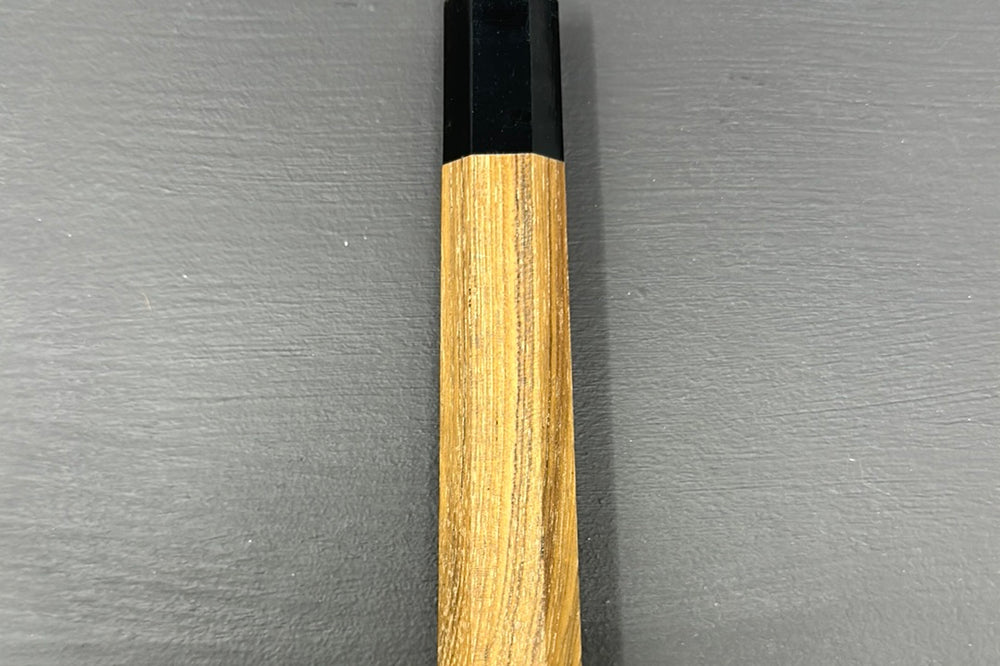 Teak Wa-Handle w/Black Buffalo Horn Collar - Thecooksedges