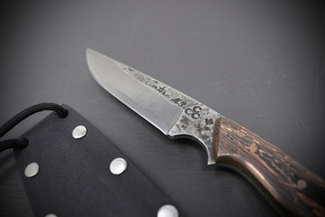 Murray Carter Jewel Damascus  Neck Knife 76mm