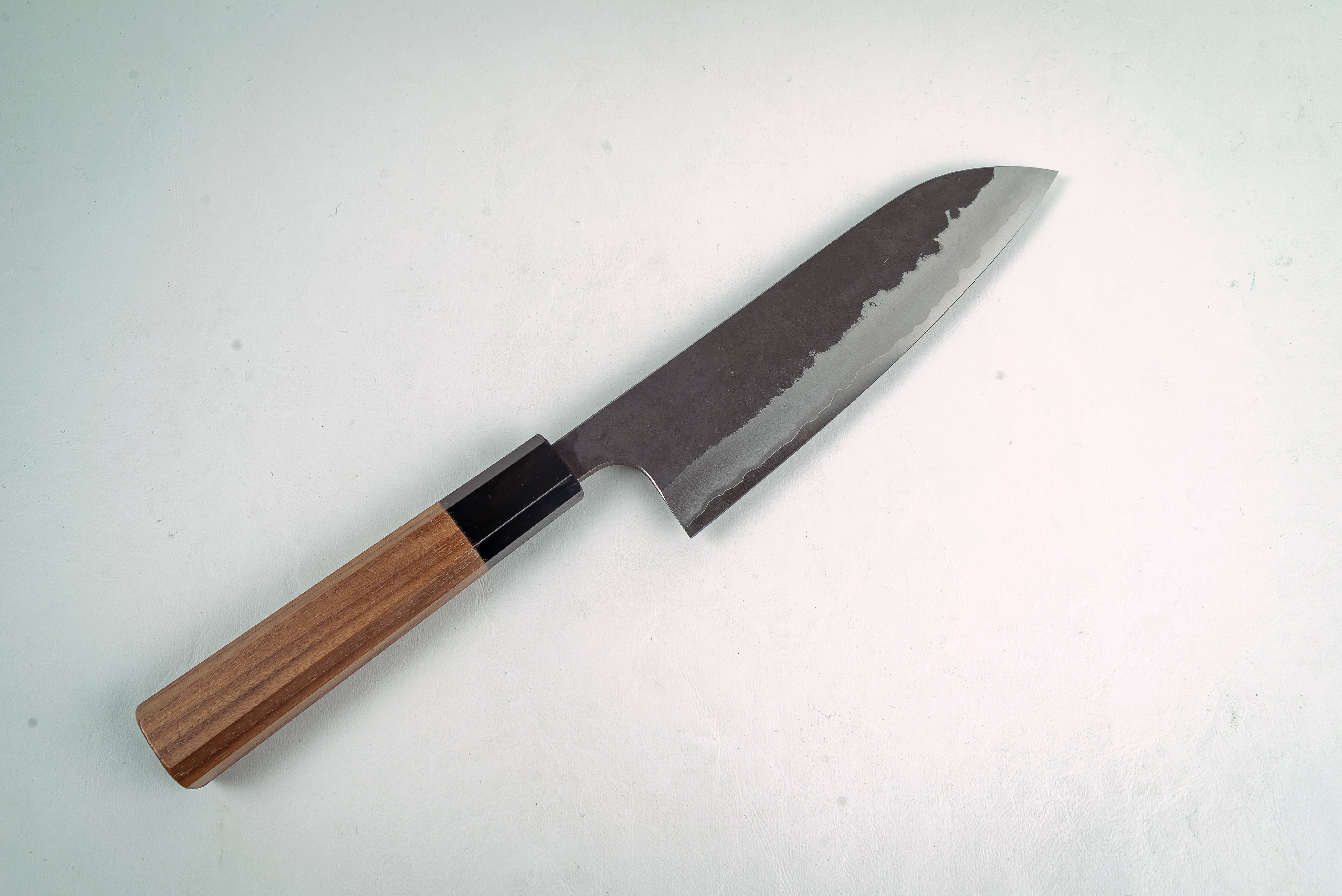 Anryu Hamono AS Stainless Clad Kurouchi Tsuchime Santoku - Thecooksedges