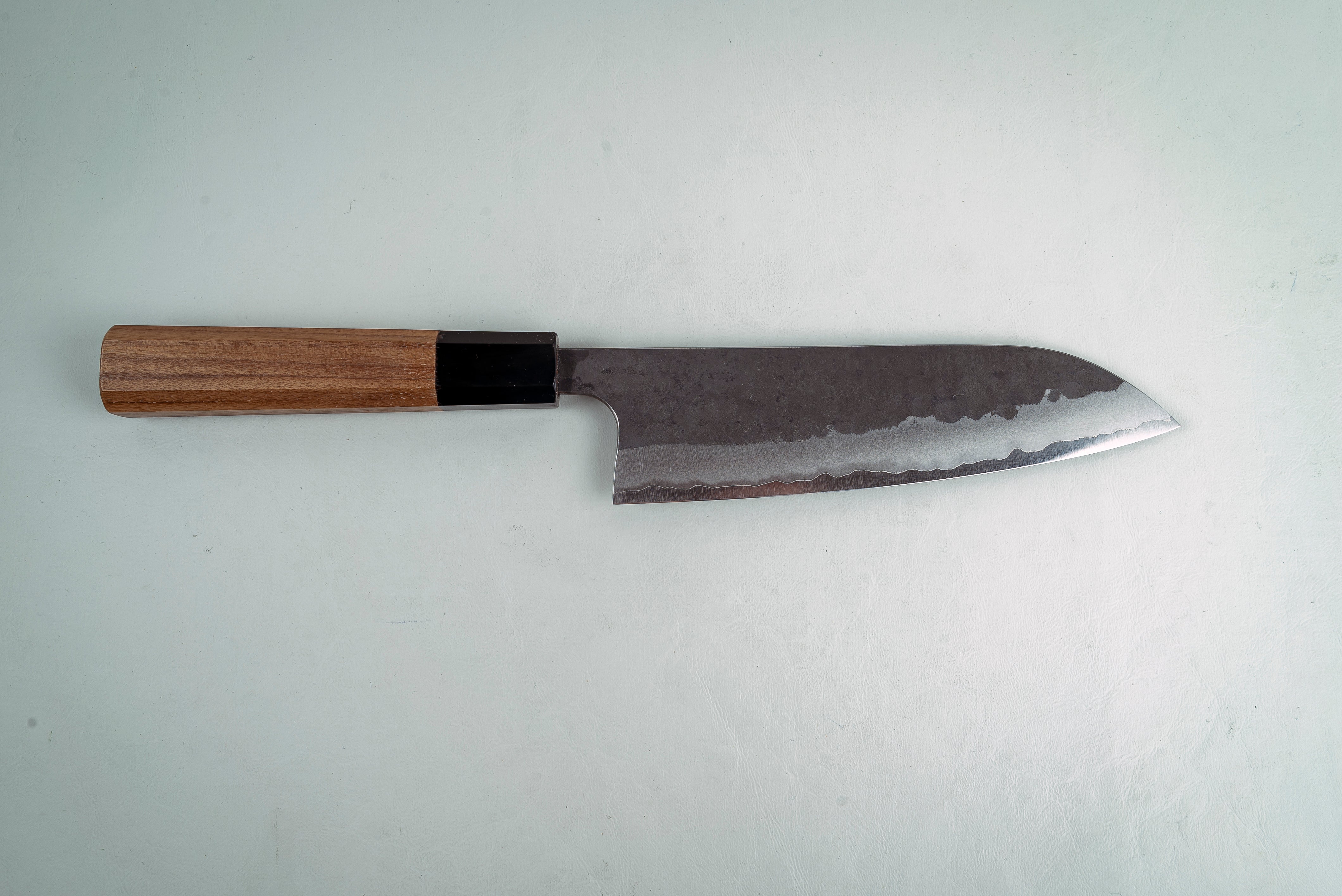 Anryu Hamono AS Stainless Clad Kurouchi Tsuchime Santoku - Thecooksedges