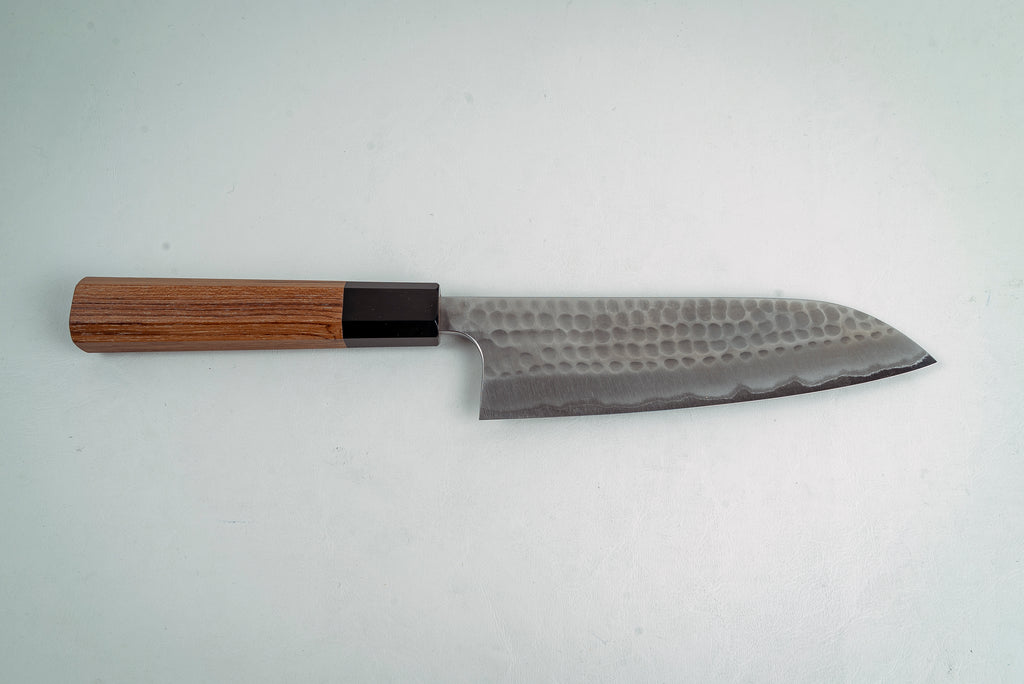 Anryu Hamono Blue#2 Migaki Stainless Clad Santoku - Thecooksedges