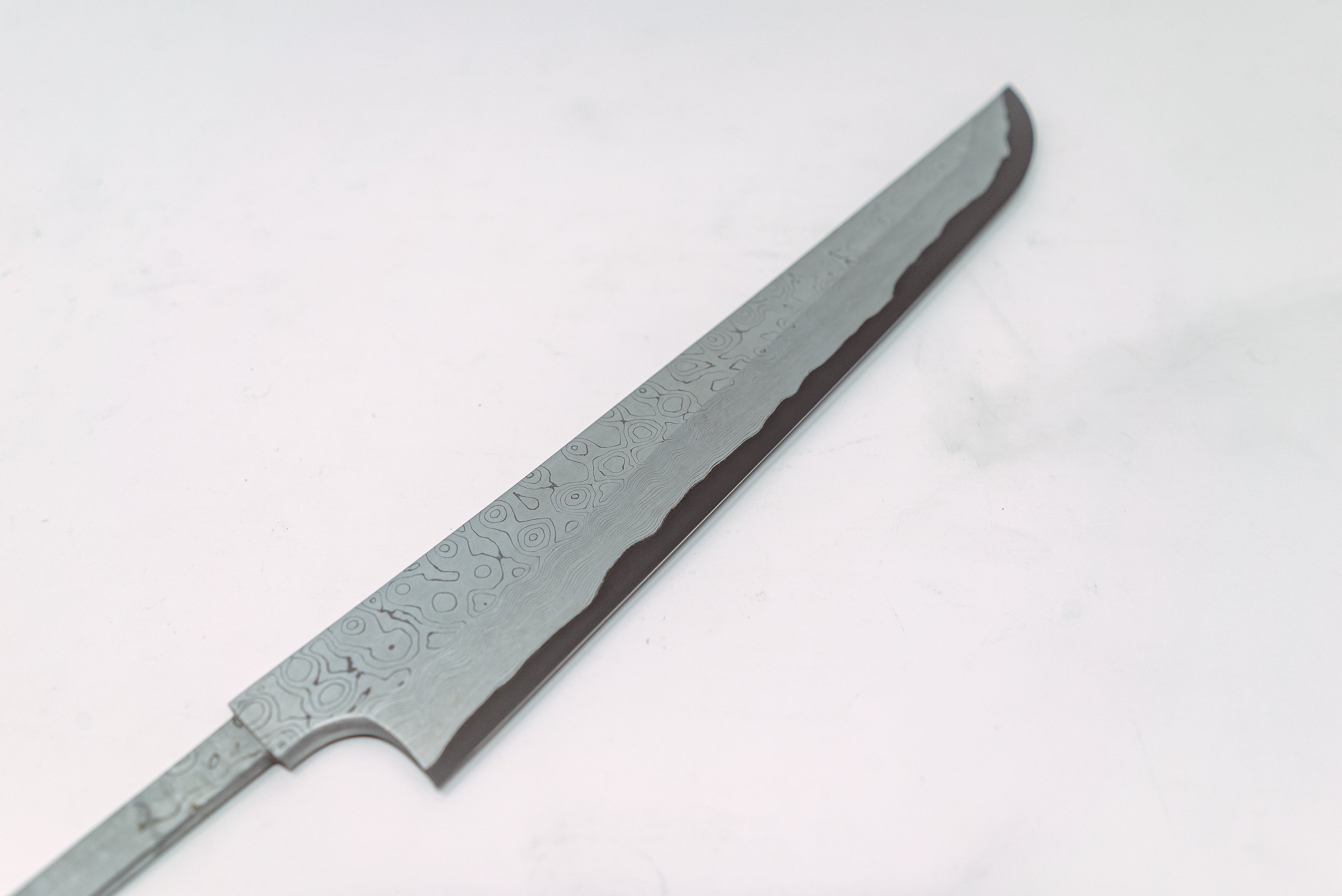 Nigara Hamono Kurozome Damascus Sakimaru Yanagiba 270mm(Blade Only) - Thecooksedges