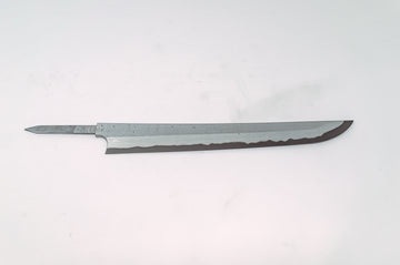 Nigara Hamono Kurozome Damascus Sakimaru Yanagiba 300mm(Blade Only) - Thecooksedges