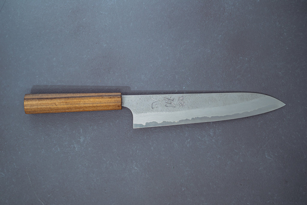 Hatsukokoro Blue#2 Nashiji Damascus Gyuto 240mm - Thecooksedges