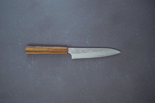 Hatsukokoro Blue#2 Nashiji Damascus petty 150mm - Thecooksedges