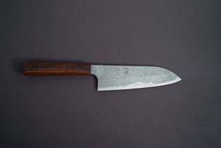 Hatsukokoro Blue#2 Nashiji Damascus Santoku 180mm
