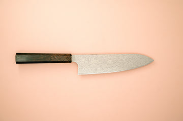 Hatsukokoro Ginga34 Nickel Damascus Santoku 180mm - Thecooksedges