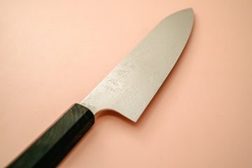 Hatsukokoro Ginga34 Nickel Damascus Santoku 180mm - Thecooksedges