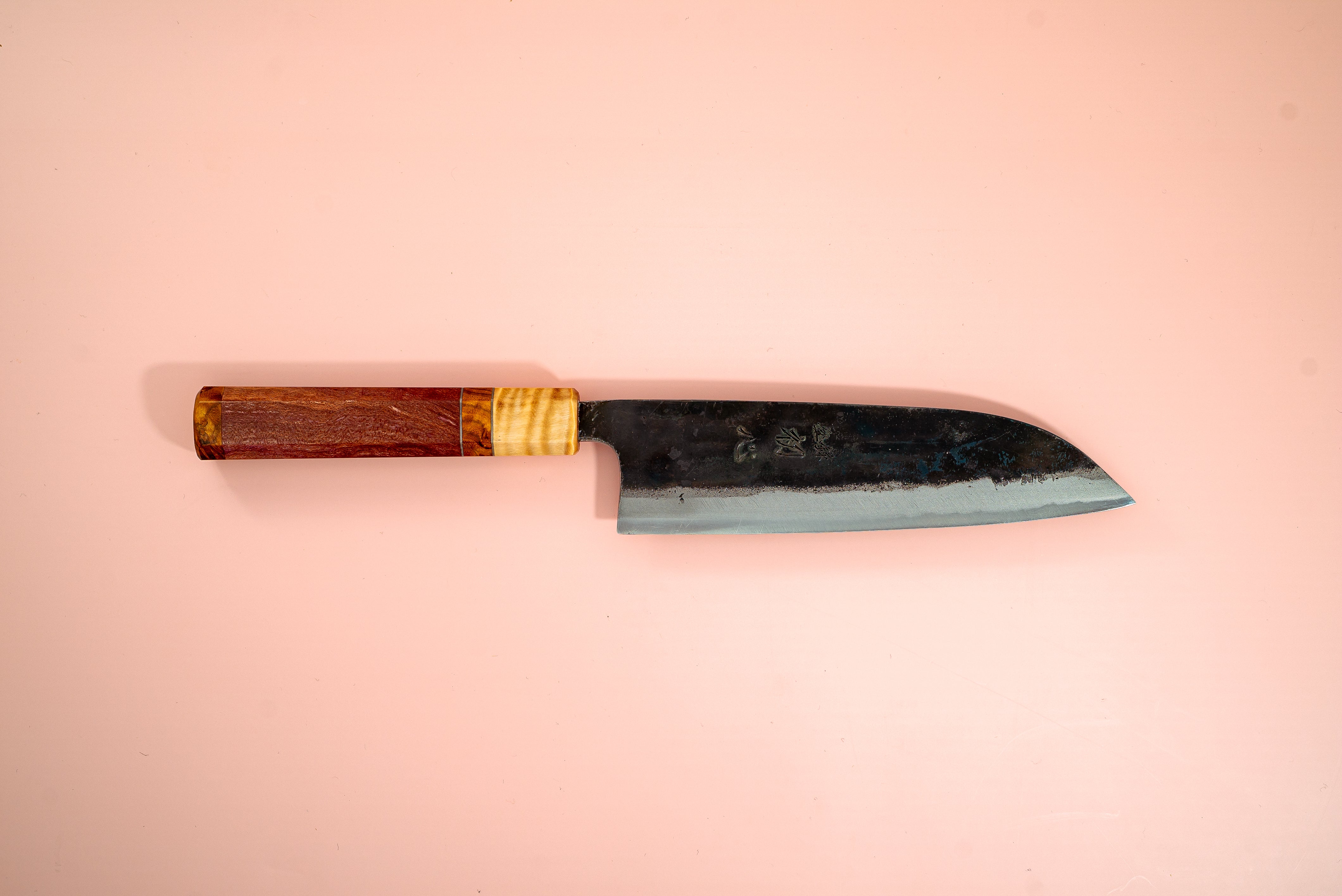Hatsukokoro Kokugei Blue#1 Kurouchi Santoku 165mm - Thecooksedges
