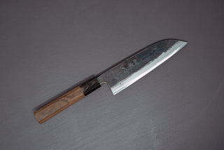 Hatsukokoro Kokugei Blue#1 Kurouchi Santoku 165mm - Thecooksedges