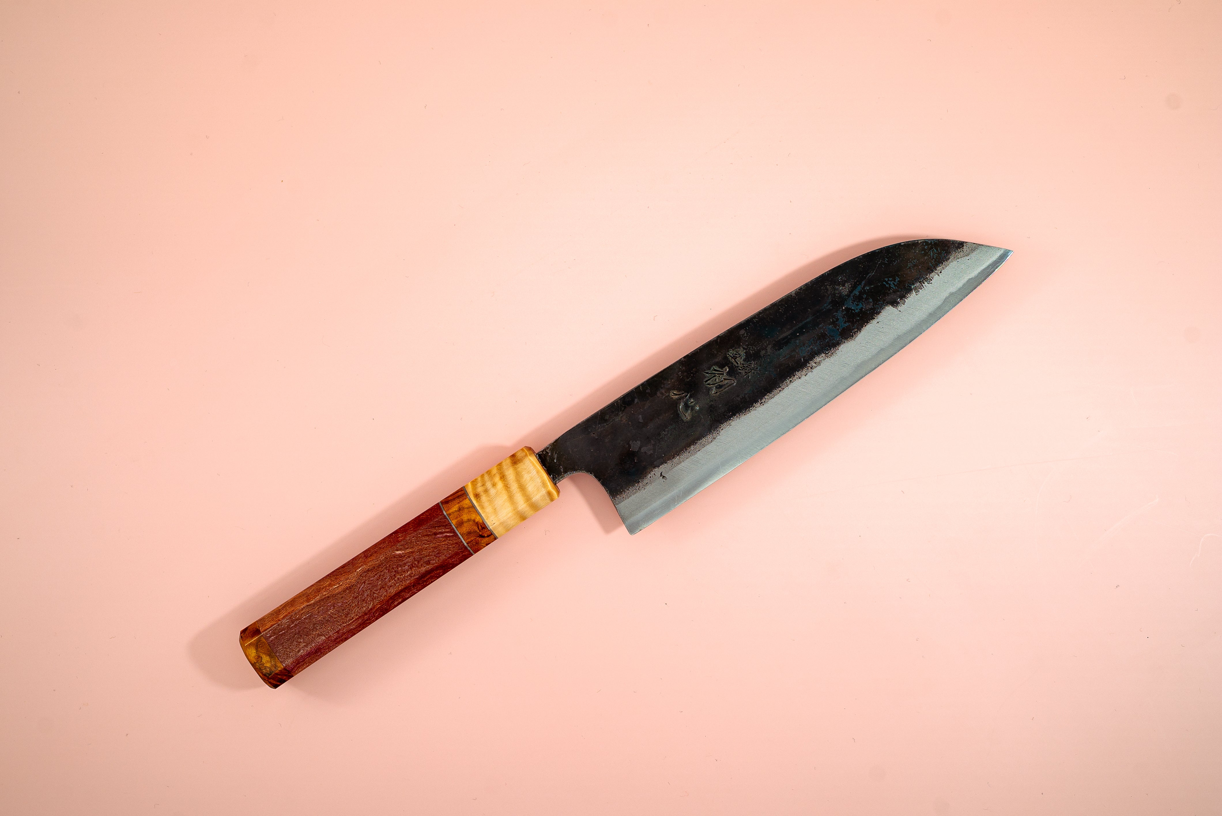 Hatsukokoro Kokugei Blue#1 Kurouchi Santoku 165mm - Thecooksedges