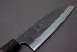 Hatsukokoro Kokugei Blue#1 Kurouchi Santoku 165mm - Thecooksedges