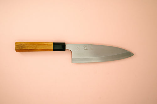 Hatsukokoro Shirasagi Silver 3 Deba 180mm - Thecooksedges