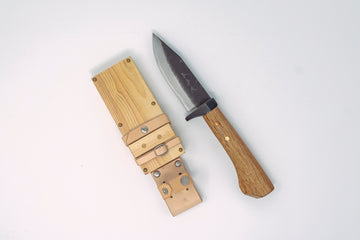 Shotaro Imai W2 Damascus Outdoor Knife 110mm - Thecooksedges