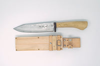 Shotaro Imai W2 Damascus Outdoor Knife 210mm - Thecooksedges