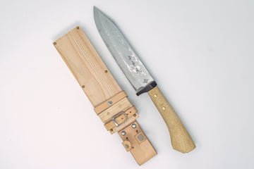 Shotaro Imai W2 Damascus Outdoor Knife 210mm - Thecooksedges