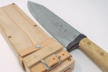 Shotaro Imai W2 Damascus Outdoor Knife 210mm - Thecooksedges