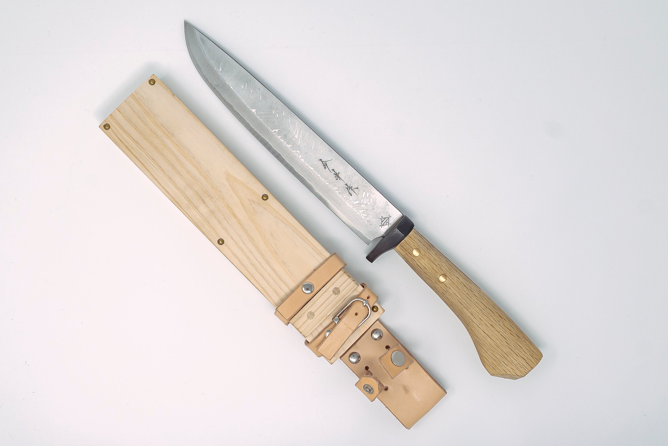 Shotaro Imai W2 Damascus Outdoor Knife 240mm - Thecooksedges