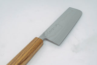 Sakai kikumori 10A Damascus Nakiri 165mm - Thecooksedges