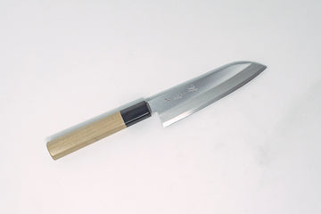 Sakai Kikumori Q-AS Santoku 135mm w/Magnolia Handle - Thecooksedges