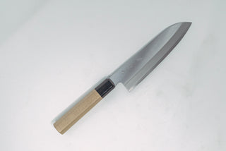 Sakai Kikumori Q-AS Santoku 180mm w/Magnolia Handle - Thecooksedges