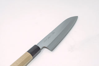 Sakai Kikumori Q-AS Santoku 180mm w/Magnolia Handle - Thecooksedges