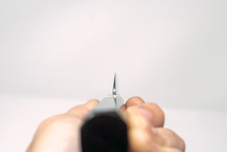 Sakai Kikumori SG2 Mirror Yanagiba 300mm Ebony handle w/black buffalo horn and white spacer - Thecooksedges