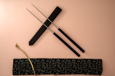 Moribashi Chopsticks w/ Saya and Case 150mm - Thecooksedges
