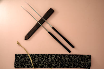 Moribashi Chopsticks w/ Saya and Case 180mm - Thecooksedges