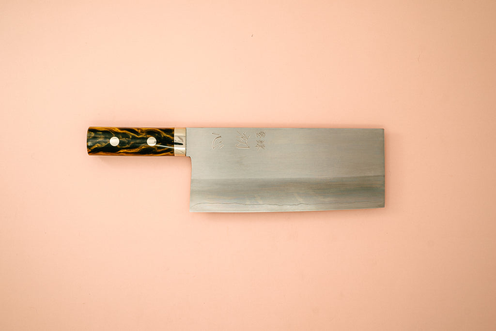 Nakagawa Silver3 Chinese Cleaver Acrylic Handle - Thecooksedges