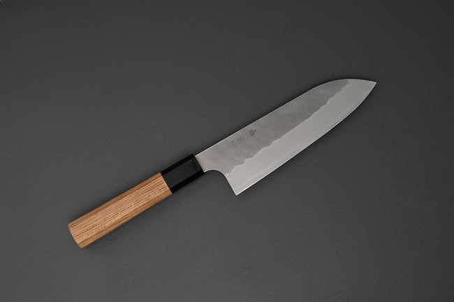 Nigara Hamono AS Tsuchime Santoku 180mm - Thecooksedges