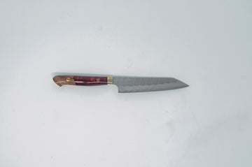 Nigara Hamono SG2 Migaki Tsuchime Kirituske Petty 150mm w/ Western Resin handle - Thecooksedges