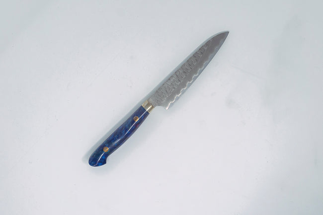 Nigara Hamono SG2 Migaki Tsuchime Petty 150mm w/ Western Resin handle - Thecooksedges