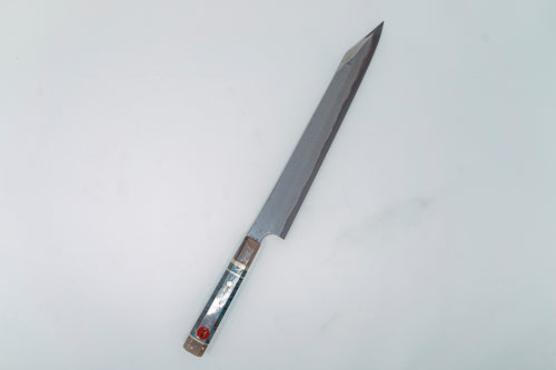 Nigara Hamono Blue2 Twisted Damascus Kiritsuke Yanagiba 300mm - Thecooksedges