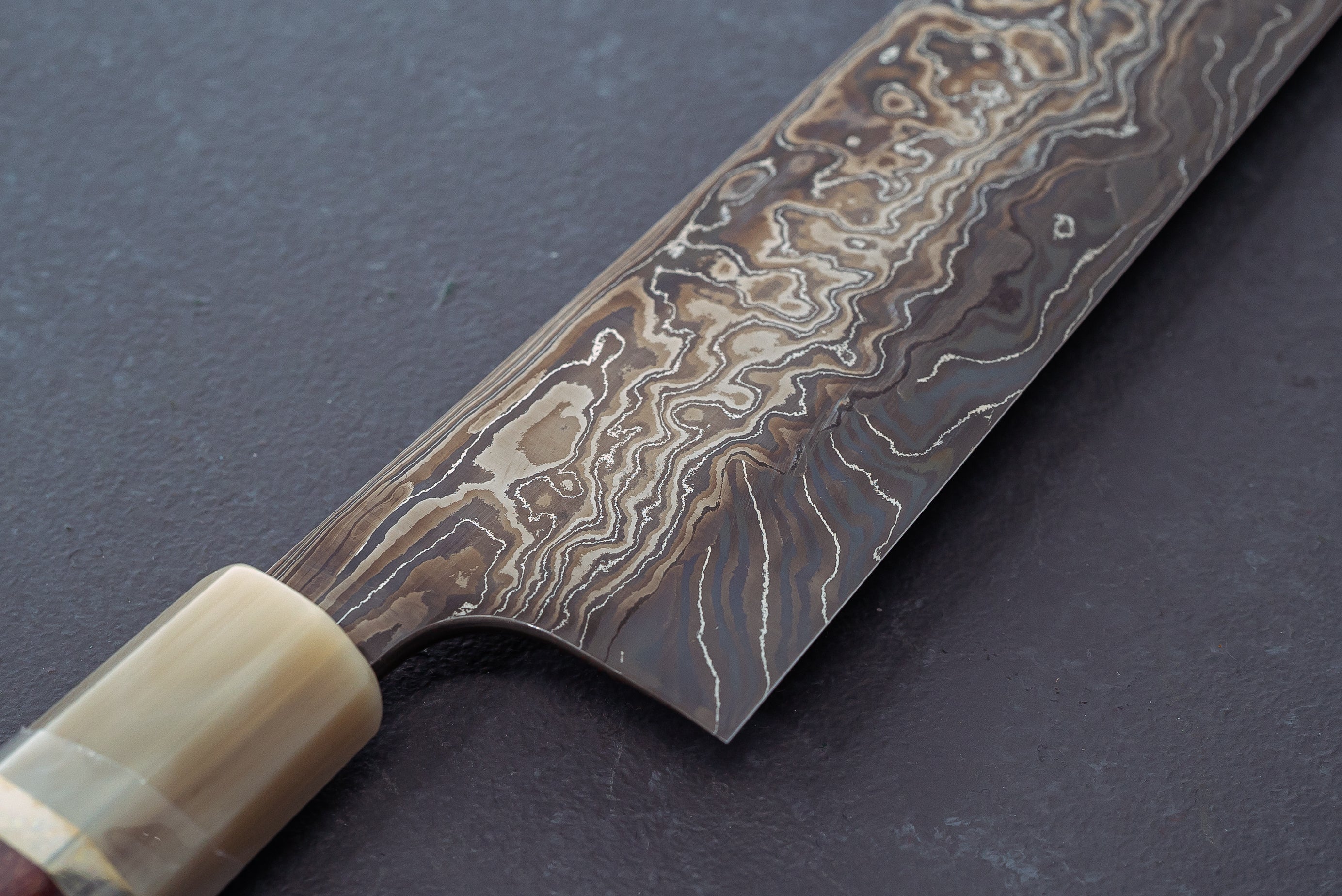 Nigara Hamono Kagetora B2+W2 Core Damascus Gyuto 300mm - Thecooksedges