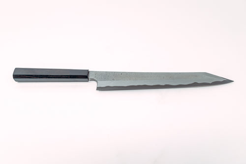 Nigara Hamono Kurozome Damascus Kiritsuke Yanagiba 270mm - Thecooksedges