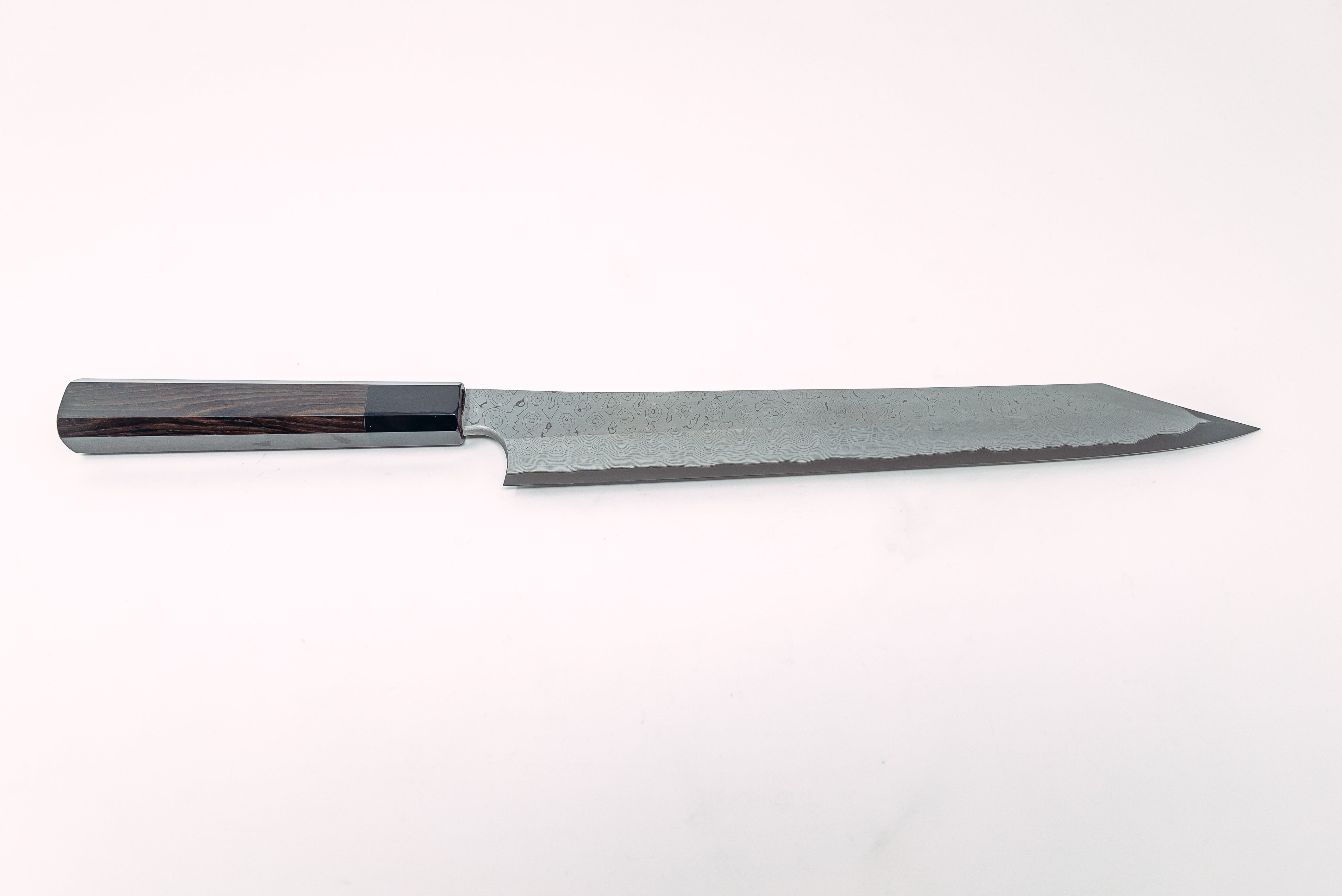 Nigara Hamono Kurozome Damascus Kiritsuke Yanagiba 300mm - Thecooksedges