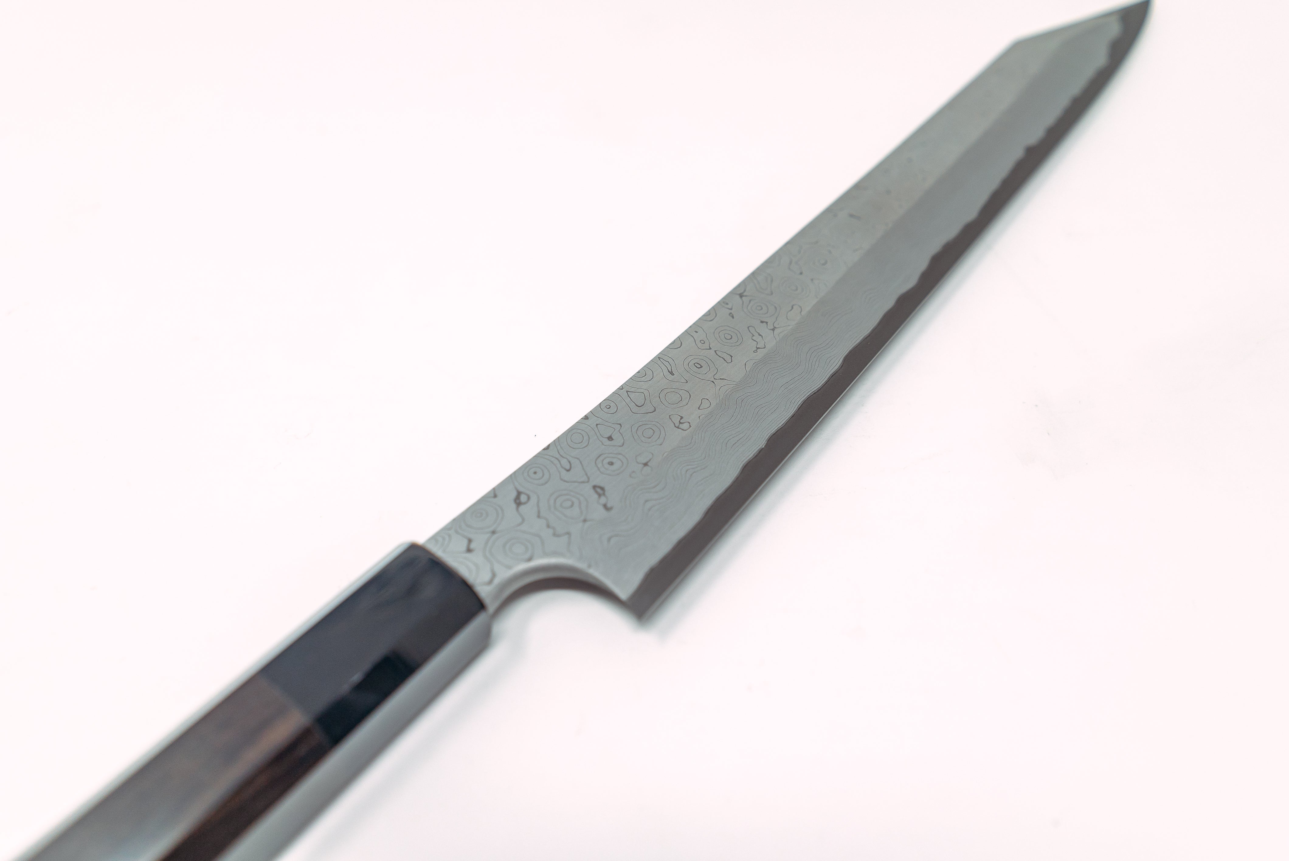 Nigara Hamono Kurozome Damascus Kiritsuke Yanagiba 300mm - Thecooksedges