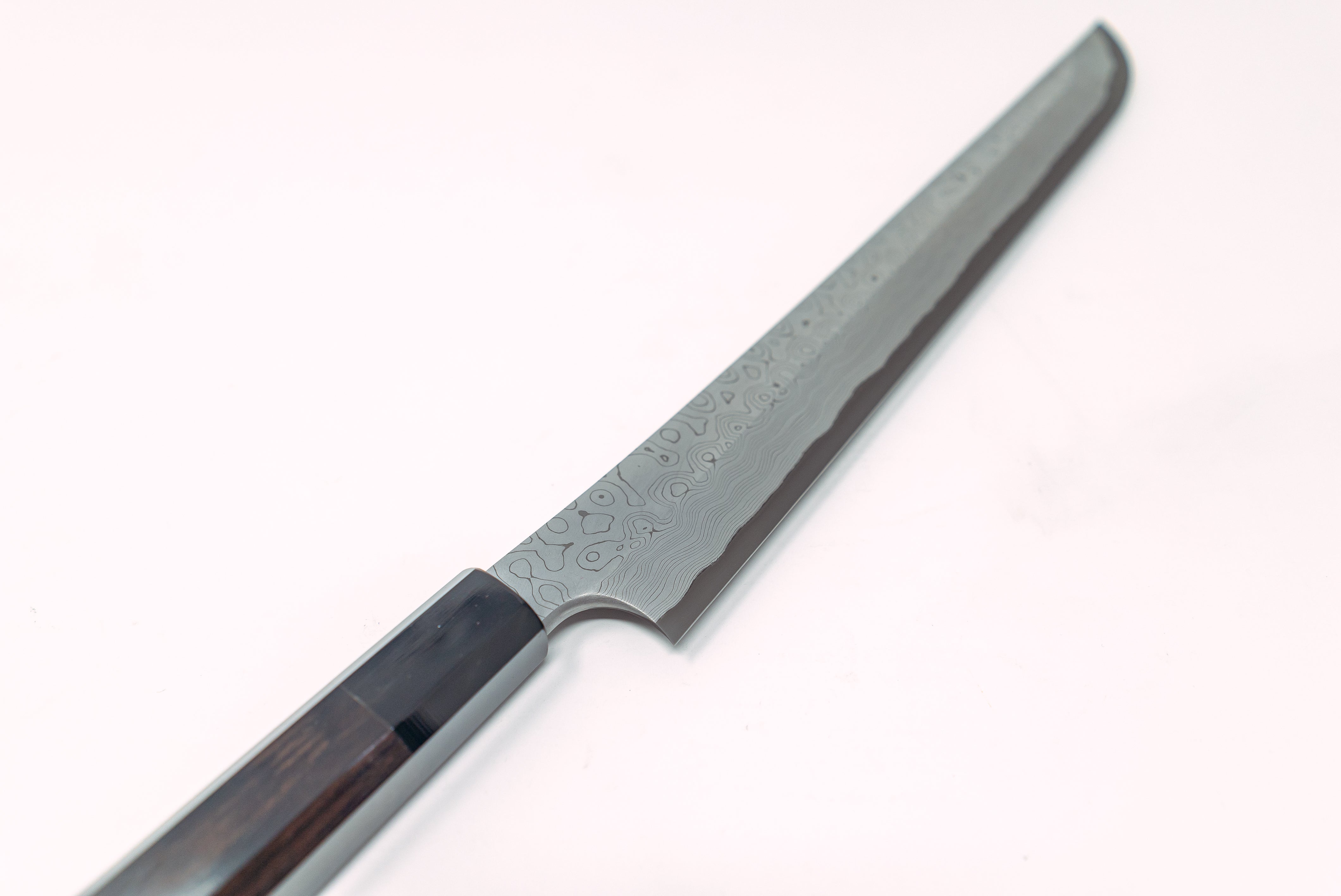 Nigara Hamono Kurozome Damascus Sakimaru Yanagiba 300mm - Thecooksedges