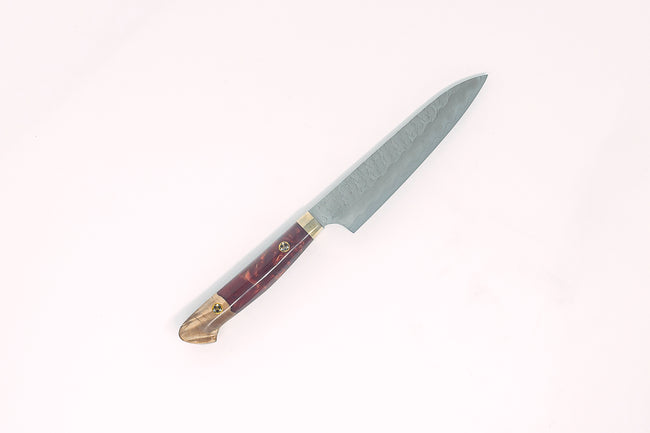 Nigara Hamono SG2 Migaki Tsuchime Petty 150mm w/ Western Resin handle - Thecooksedges