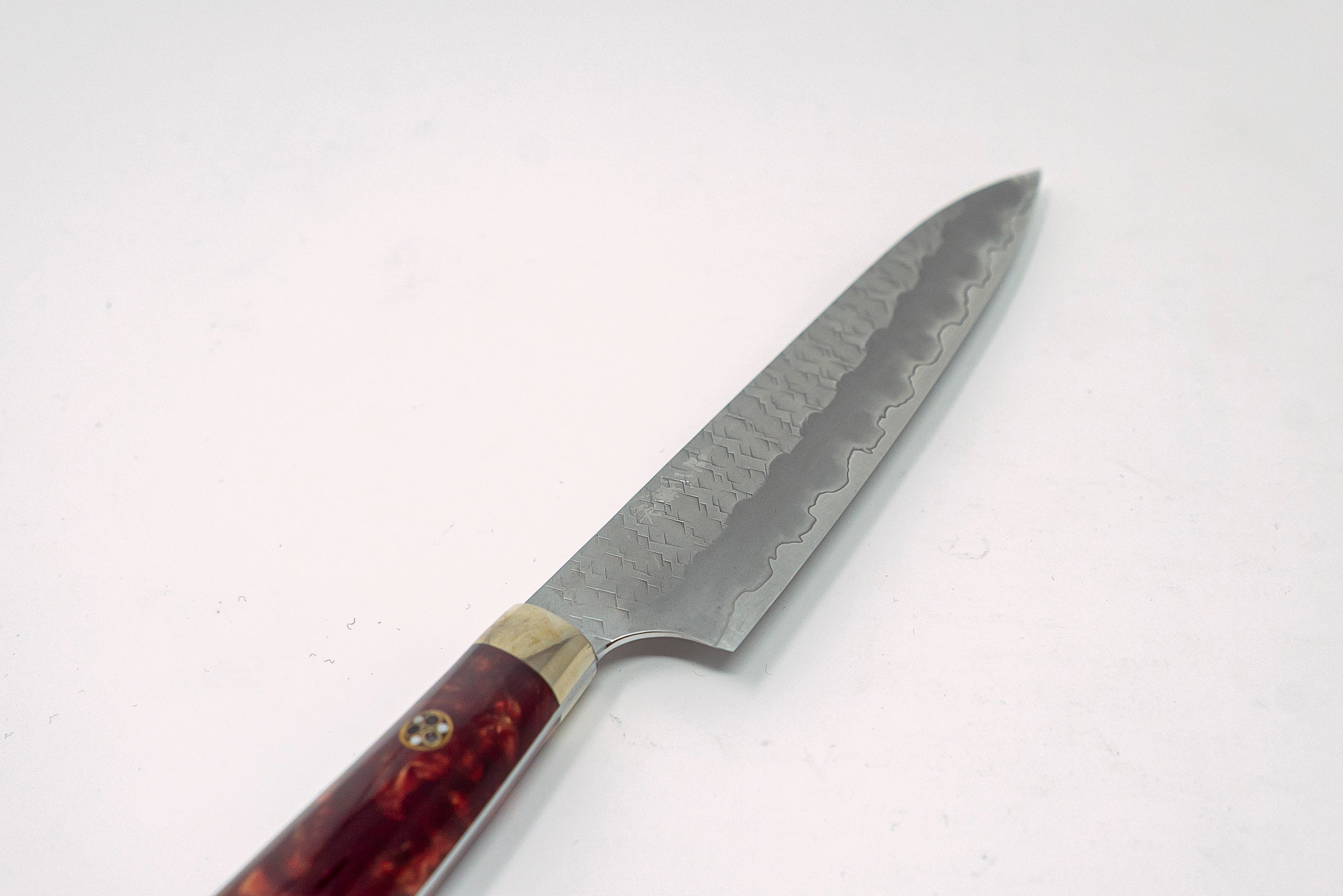 Nigara Hamono SG2 Migaki Tsuchime Petty 150mm w/ Western Resin handle - Thecooksedges