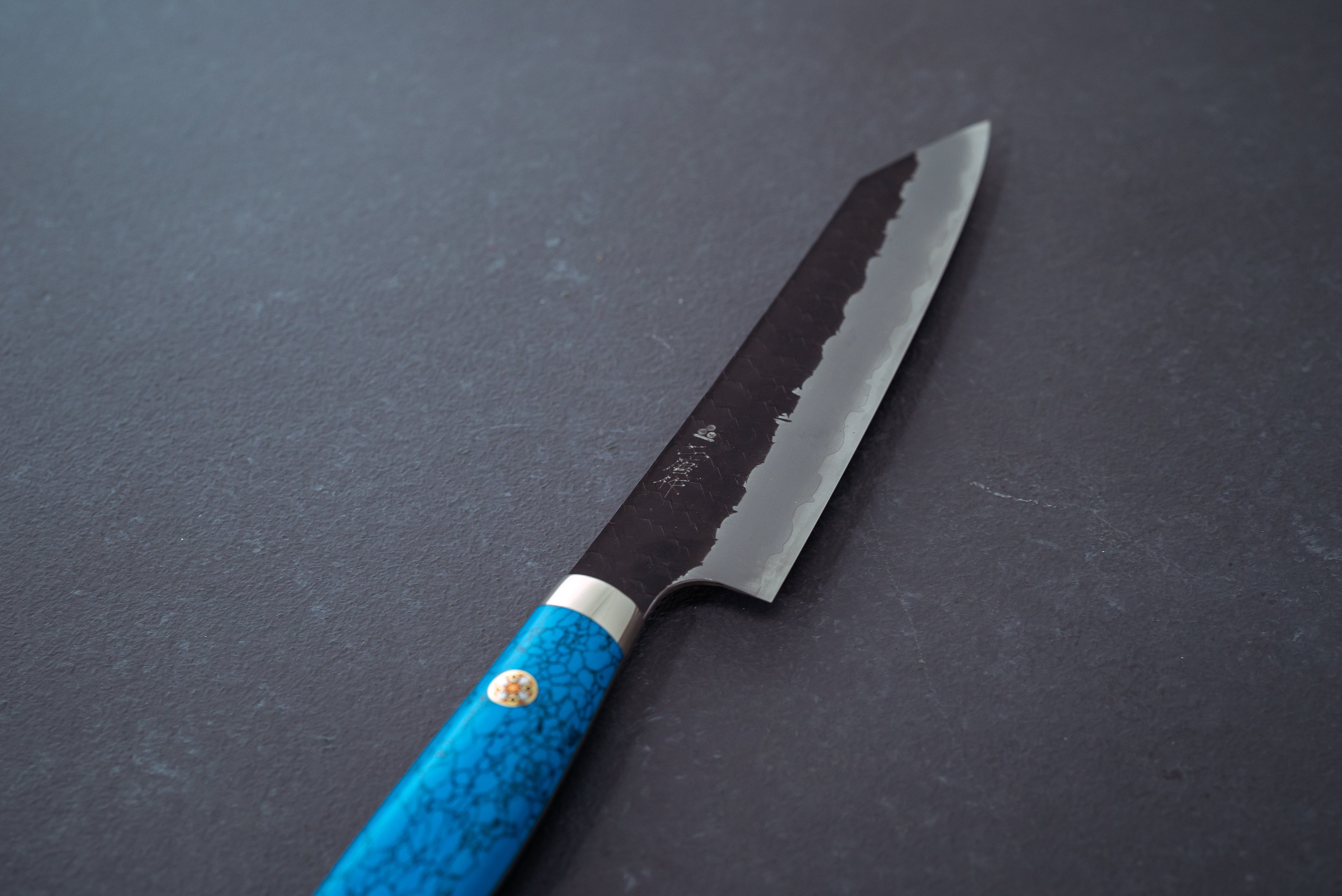 Nigara Hamono Kurouchi SG2 Tsuchime Kiritsuke Petty 150mm - Thecooksedges