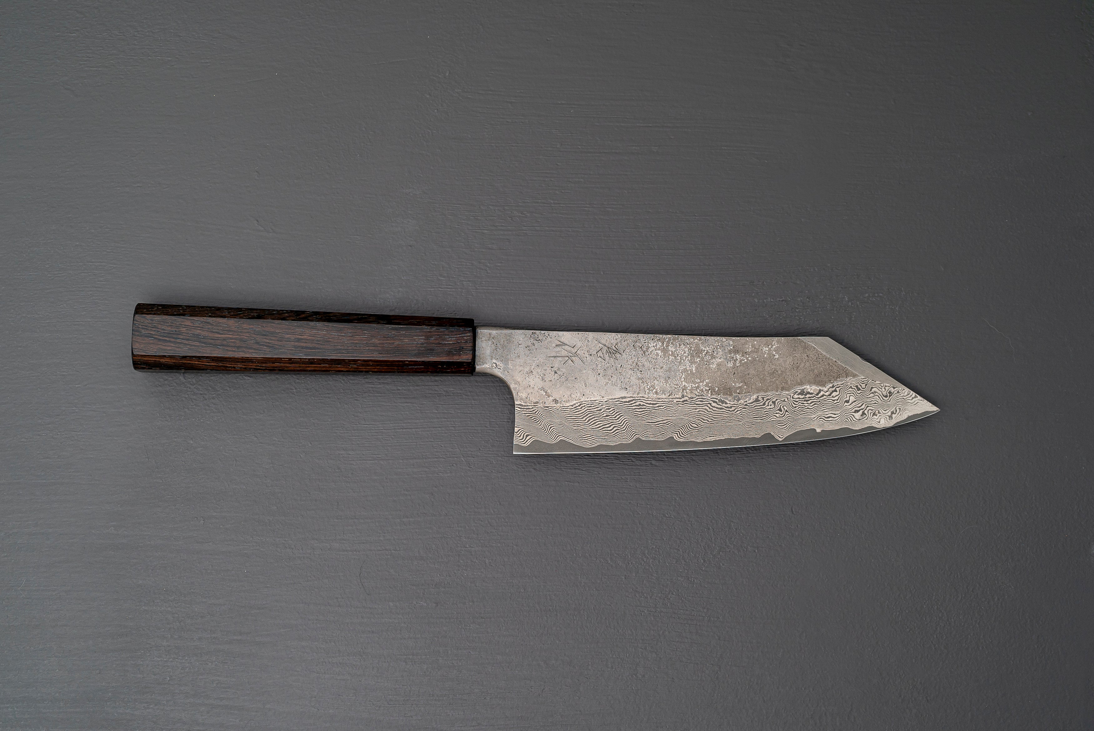 Nigara Hamono Silver3 Damascus Bunka 180mm - Thecooksedges