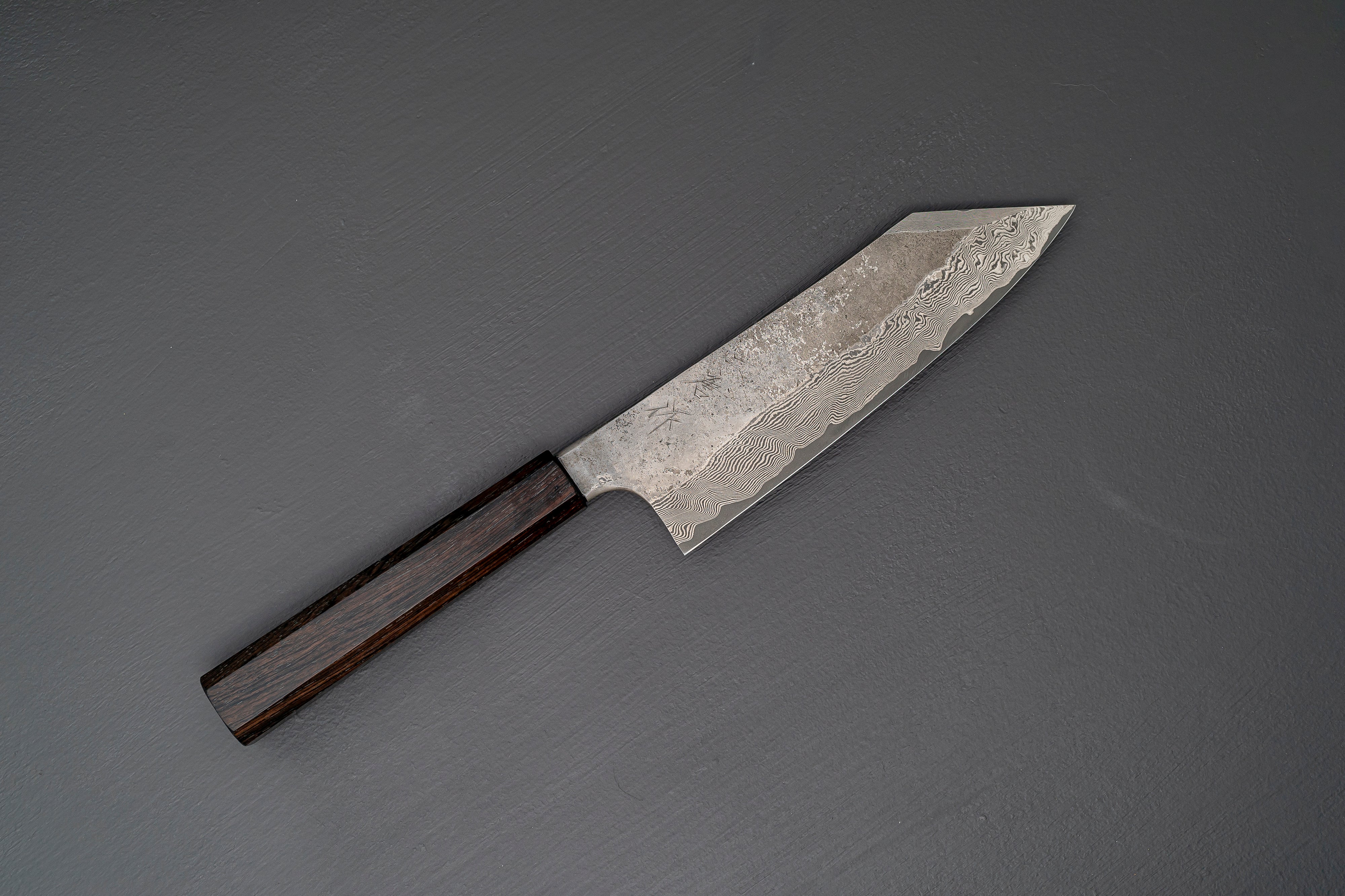 Nigara Hamono Silver3 Damascus Bunka 180mm - Thecooksedges