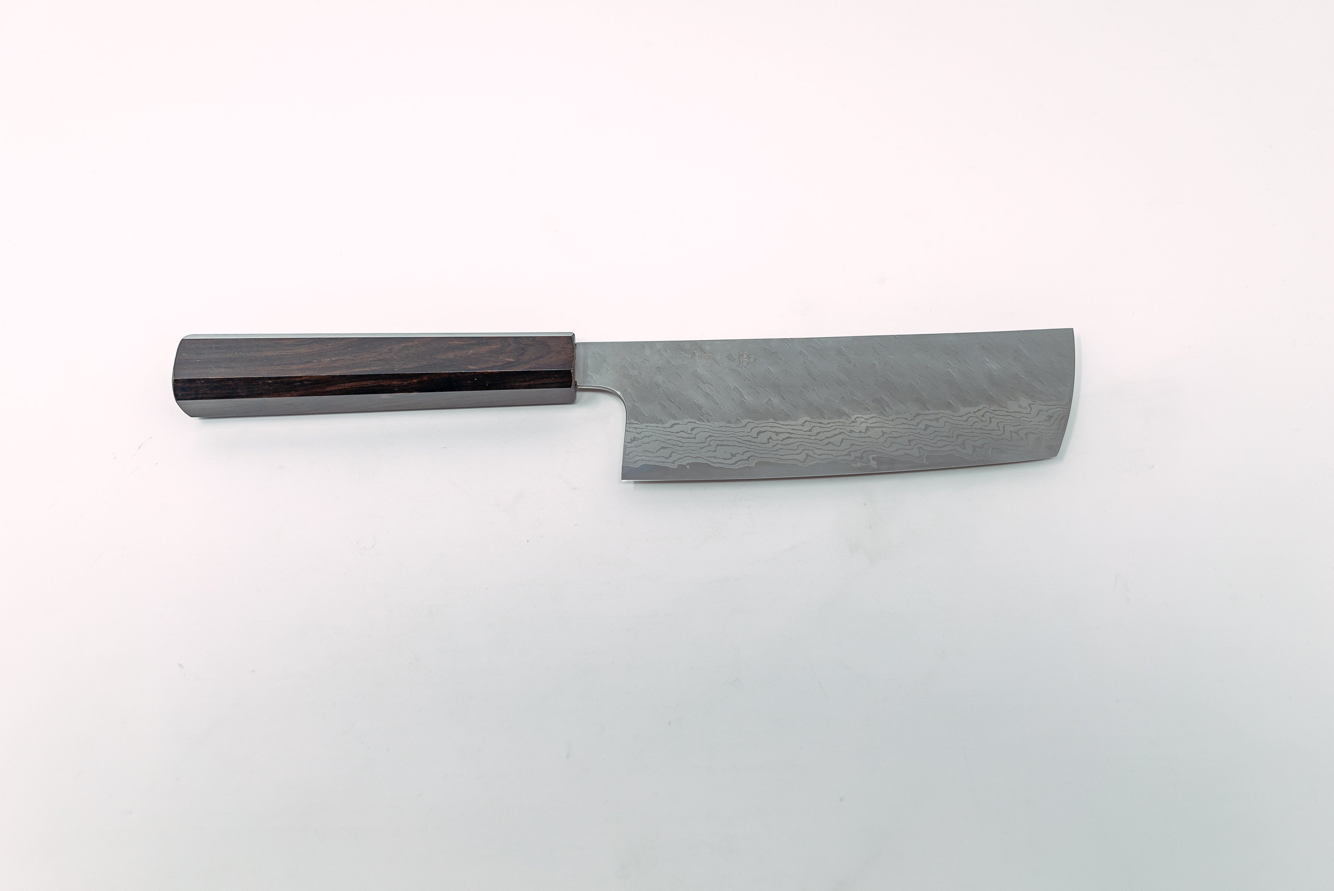 Nigara Hamono VG10 Migaki Tsuchime Damascus Nakiri 165mm - Thecooksedges