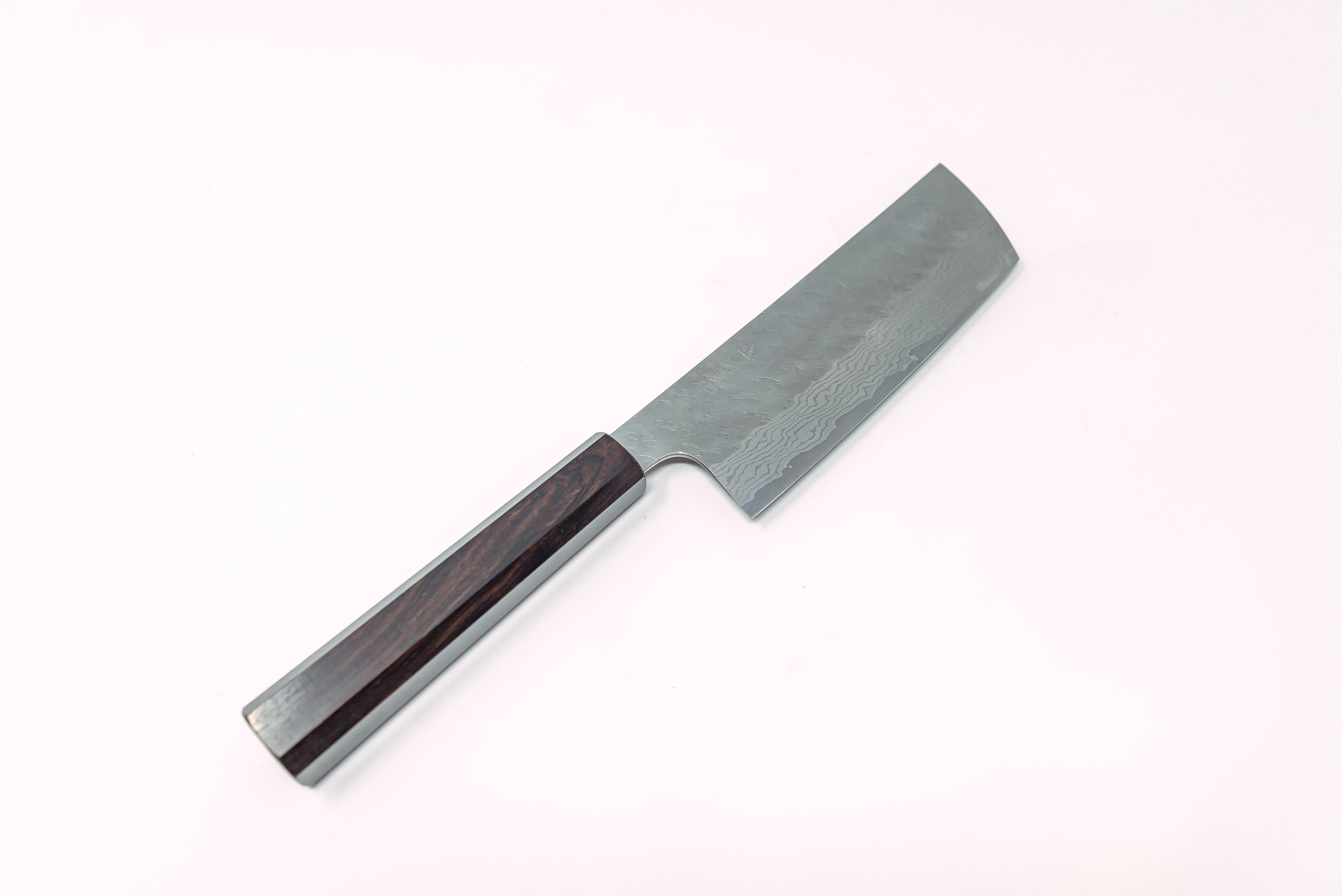 Nigara Hamono VG10 Migaki Tsuchime Damascus Nakiri 165mm - Thecooksedges